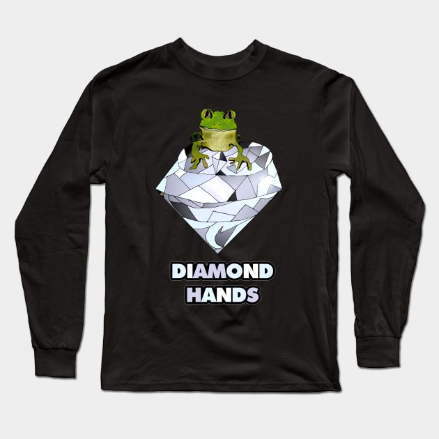 Diamond Hands Frog Long Sleeve T-Shirt by IanWylie87